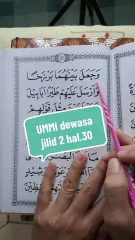 Belajar mudah baca Qur'an metode UMMI dewasa Jilid 2 hal.30 . . #metodeummi #yukbacaalquran #yukngaji 