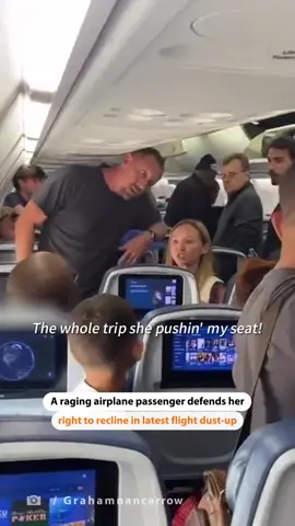 'I'm allowed to put my seat back!' viral video of airline passenger defending her right to recline divides the internet. #airplane #controversy #argument #midair #viral #viralvideo #trending #fyp #fypシ