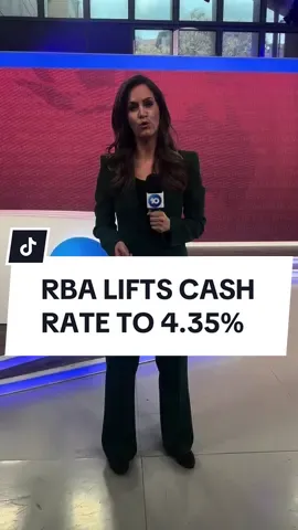 #Breaking: The Reserve Bank of Australia (RBA) has raised the cash rate target to 4.35%, the highest rate since 2011 | #auspol #ausbiz 