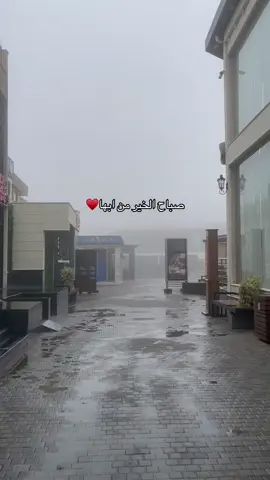 مططر وشتاء وابهانا ، صباح النور من وين 🥺؟؟. #ابها_الان #المعيه #المدينه_العاليه 