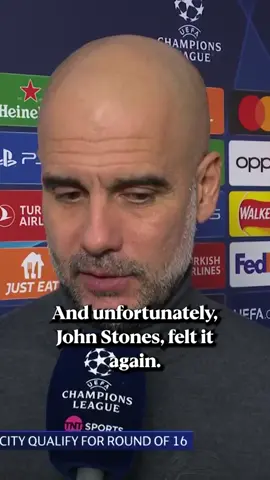Pep Guardiola expects John Stones to be out injured for a while 😢 #stones #guardiola #pepguardiola #mancity #mcfc #ucl #championsleague  