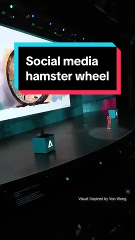 The social media hamster wheel Thank you @Adobe for giving me the opportunity to speak about this on your stage at #AdobeMAX  #AdobePartner #AdobeFirefly