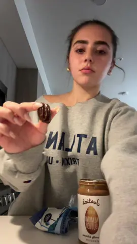 Date + almond butter + chocolate chips 