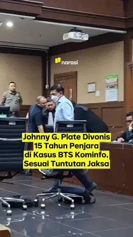 Mantan Mentri Kominfo dijatuhi 15 tahun penjara. #jhonygplate 