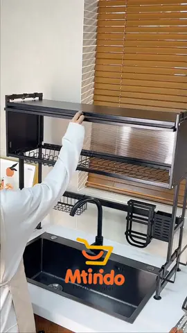 Over the sink dish drainer  Price: 350,000Ugx   ✓Stainless steel ✓Two sink drainer ✓Size. 95*81*28cm ✓Colour. Black ☎️ 07.75.30.70.70 or 07.44.30.70.70 #mtindohomecenter #ugandatiktok #fypシ #tiktofinds #foryou #kitchen #uganda #householditems #amazonfinds #householditems 