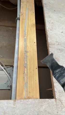 Pipe was too close to the plywood 😲 👉 Gpr3Carpentry🔨. #tools #viralvideo #carpenters #carpentrytips #DIY #finishcarpentry #viralvideos #LearnOnTikTok #construction #renovationproject 