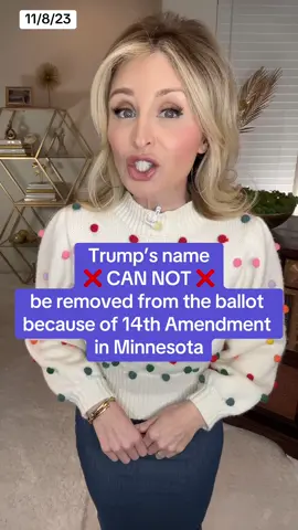 #trump2024 #14thamendment #insurrection Minnesota Supreme Court just ruled former President Trump’s name can not be removed from the ballot because of the 14tj amendment. At least not yet. This video explains. 
