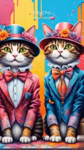 Cats in hats. #psytrance #electronicbeat #aivideo 