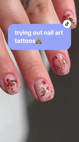 trying out nail art tattoos🧸products used: Clueless, My Favorite Things Nail Art Tattoos, Nail Art Stamper Tool💅#nails #nailpolish #nailinspo #nailsoftiktok #nailart #nailtutorial #diynails #diymanicure  #nailsathome #diynailsathome #easynails #easynailsathome #shortnails #nailhack #holidaynails #christmasnails #nailtattoo 