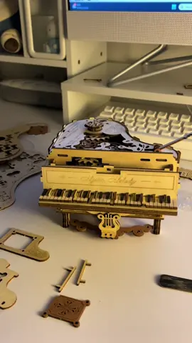 this was so much fun to build :0 thank you! @Robotime 3DWoodenPuzzle #rokr #buildwithme #piano #woodenpuzzle #aesthetic #decor #fyp