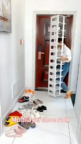 This shoe rack is so practical, simple and generous and does not take up space, solid and stable, and easy to move!#Simple Shoe Rack#Entry Shoe Cabinet#household product