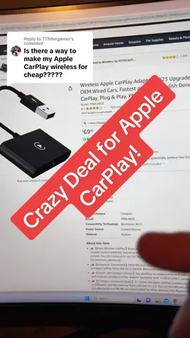 Replying to @TTfiltergamer yeah i got you! Not gonna last though! Grab gefore its gone! #applecarplay #deals #blackfrida 