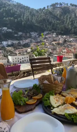 Breakfast with a view🍳 Berat📍 FOLLOW: @albania.vacationn For More Posts!✅ 📹 @cassyona  . #visitberat #visitalbania #albanian #albaniantourism #beratalbania #albania🇦🇱 #beautifulalbania  #travel  #travelphotography #travelgram #travelblogger #albania # 