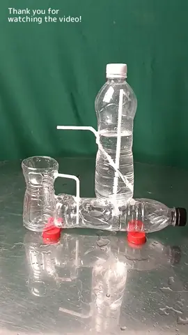 Make an automatic water fountain without using electricity from an old water bottle