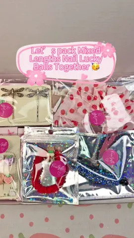 Today let's pack 2 scoops of Mixed Lengths Nail Lucky Balls together for Zoe 🥳 #bellerosenails #pressonnails #pressonnailslover #pressons #asmrpackaging #asmrpackingorders #asmrpacking #LuckyBall #LuckyBalls #scoop #scoops #nails #pressons #nailluckyball
