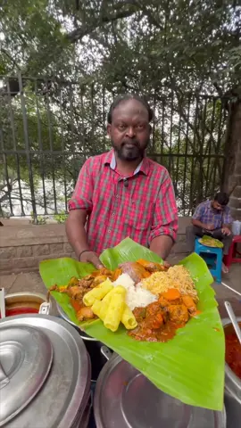 Wholesome Unlimited Non-Veg Meal served on Banana Leaf in Hyderabad near Lotus Pond #foodtiktok #delhifood #amazingfacts  #amazingskills #streetfoodindia #indianstreetfoods #kolkatastreetfood #mumbaistreetfood #indianstreetfood #indianfood #india #indianfoodbloggers #streetfood #FoodLover #Foodie #streetfood_world 