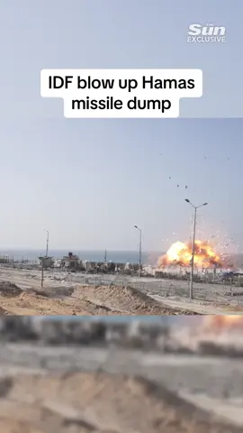 Israeli troops blew up a missile dump hidden among civilians by Hamas, containing 20 rockets with a 125-mile range #idf #israel #troops #gaza #conflict #war #news #worldnews #exclusive #rockets #rocket #fyp #foryoupage 