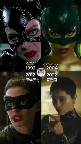 Most iconic Catwoman? #actorevolution #michellepfeiffer #halleberry #annehathaway #zoekravitz #catwoman #selinakyle