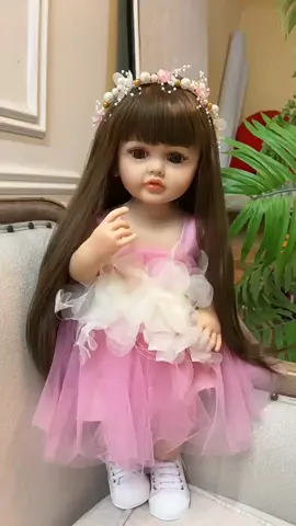55CM Baby Reborn Doll Toys For Girls Sleeping Accompany Doll Realistic Lifelike Soft Toddler Bebe Reborn Birthday Present Gift  @Talha_110🔥 @TiktokPakistanOfficial @TikTok  Doll size: 22 inches, around 55cm, measured manually, with an error of 1-2cm Hair: High temperature silk wig cover, not easy to knot and care for eyes, high-end acrylic made in Taiwan Eyes, they don't blink Soft enamel material, odorless Function: The limbs can be moved, the doll can sit or lie down, it can stand back to back, and it can also enter the water to accompany the baby in bathing, playing house, healing, and accompanying Doll products include: dolls, clothes, bottles, pacifiers, diapers, birth certificates #kid #reels #reelsinstagram #viral #kid #toy #doll #dolls #doll maker #china #girl #goodvibes #trending #reelinstagram #reels #explorepage #explore #exploremore #exploremore #viraldance #viral #viralpost #realbabydoll #trend #china #india 