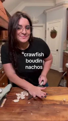 i always say i dont like cheese and seafood- then i make stuff like this and im like “wrong”😂 #crawfish #boudin #nachos #louisiana 