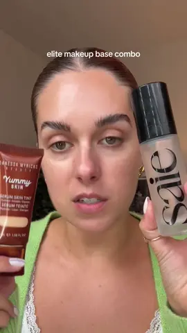 Honestly any foundation + the @Saie glowy super gel is magic but dont sleep on this skin tint! #saieglowysupergel #glowysupergel #danessamyricksbeauty #danessamyricksserumskintint #basemakeup 