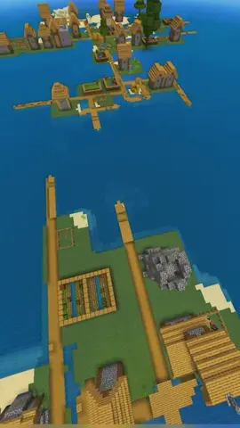 Semilla de minecraft bedrock 1.20 con dos aldeas en medio del mar #minecraftsemilla #semillasdeminecraft #minecraftseeds #minecraftshorts 