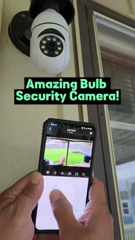 This was too easy to set up & the image quality is amazing! 360 rotation so you can see every part of your property. #Noahtech#bulbcamera#securitycamera#foryou#shoplockdrop 