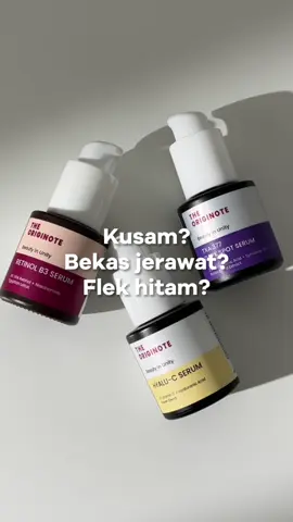 Rutin pakai 3 serum ini biar wajah kamu terbebas dari bekas jerawat dan jadi glowingwingwing✨✨✨ #TheOriginote 