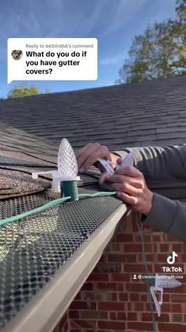Replying to @66tbird66 how to hang christmas lights with a gutter cover 