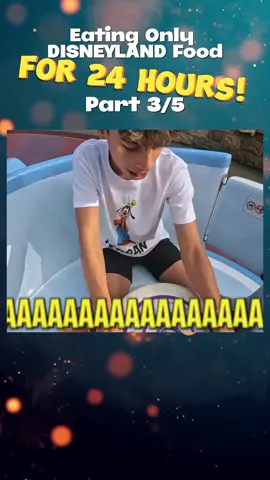 Eating Only DISNEYLAND Food for 24 Hours! PART 3/5 #royaltyfamily #dadandson #funny #viral #foryou