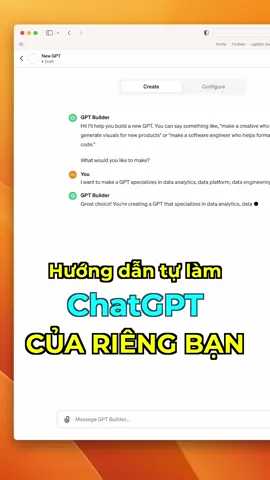 Hướng dẫn tự tạo ChatGPT của riêng bạn, dữ liệu của bạn, phong cách của bạn #LearnOnTikTok #ThanhCongNghe 