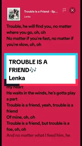 #troubleisafriend #lenka  #songlyrics  #seo  #fypシ 