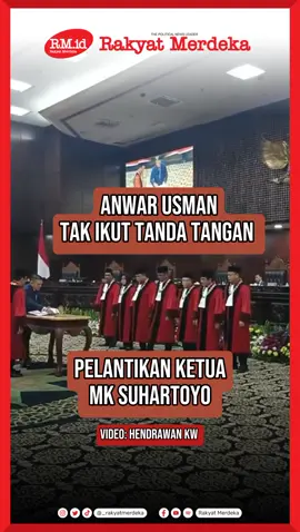 Suhartoyo dilantik menjadi Ketua MK, Senin (13/11/2023). Suhartoyo menggantikan rekannya, Anwar Usman yang dicopot Mahkamah Kehormatan Mahkamah Konstitusi (MKMK) karena melanggar Kode Etik, terkait putusan MK mengenai syarat usia minimal Capres-Cawapres. Putusan yang mengakibatkan keponakan Anwar, Gibran Rakabuming Raka bisa jadi Cawapres ini, menimbulkan prahara. MK 