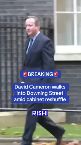 🚨BREAKING - Former Prime Minister David Cameron spotted walking into Downing Street as Rishi Sunak starts a reshuffle of his cabinet. Could he become a part of the government? #rishisunak #reshuffle #davidcameron #primeminister #conservative #tory #tories #fyp #news #uknews #ukpolitics #conservatives 