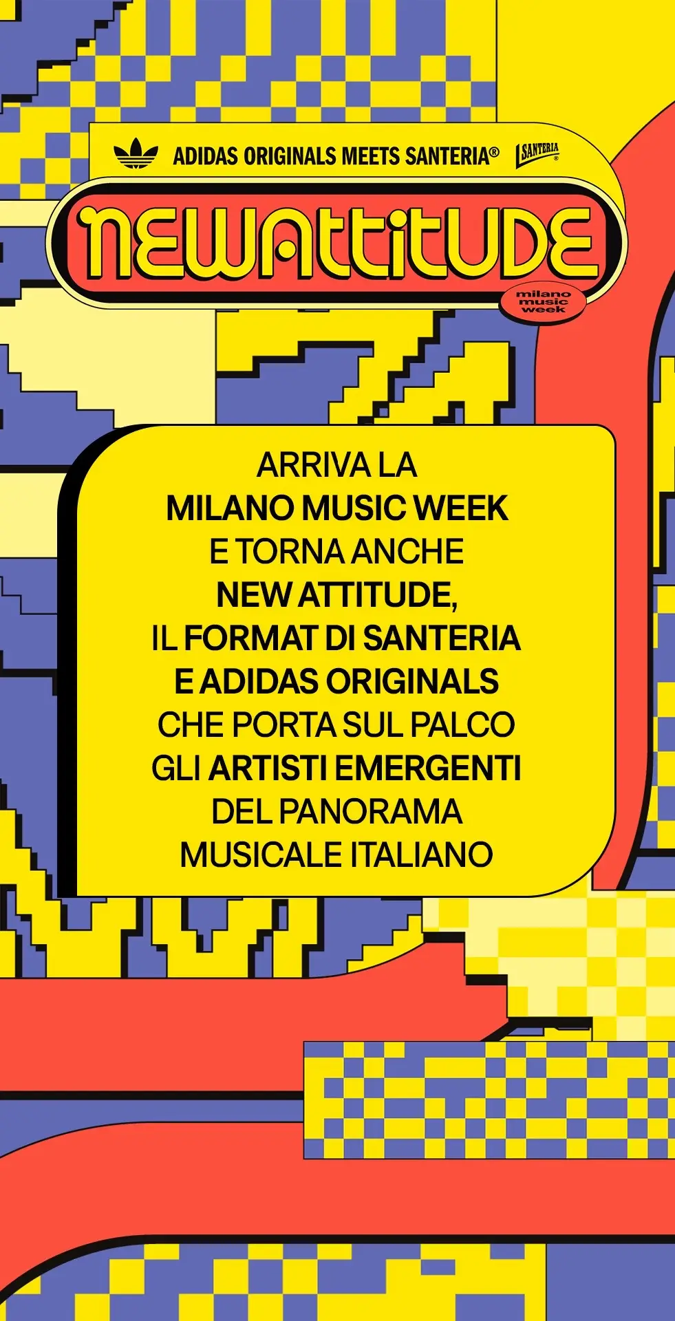 Ci andrai? L’ingresso è libero. Iscriviti su Dice! #SanteriaMilano #adidasOriginals #milanomusicweek #newattitude #perte