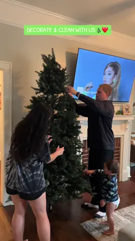 Our playlist is all over the place 😆 #Vlog #christmastree #cleaningtiktok #originalaudiovlog 