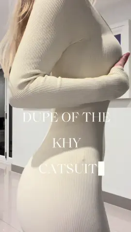 best dupe! 🤍 #khy #catsuit #dupe #neutral #baselayers