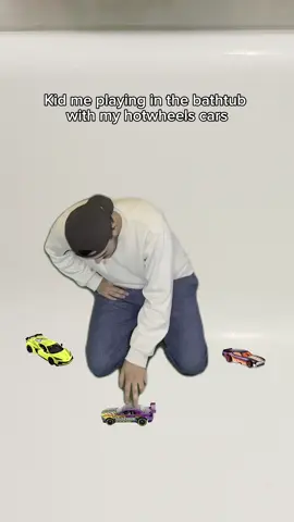 Always trying to hit the ceiling 😂                                 #relatable #fyp #foryoupage #meme #childhood #childhoodmemories #hotwheels #bathtub 