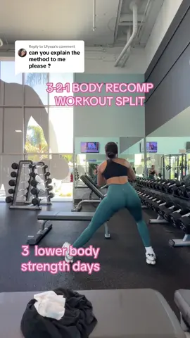 Replying to @Ulyssa 3-2-1 workout method breakdown #hourglassmethod #strengthtrainingforwomen #workoutsplitforbeginners #removestubbornfat #beginnergymgirlie #fatlosscheat #321trainingmethod 