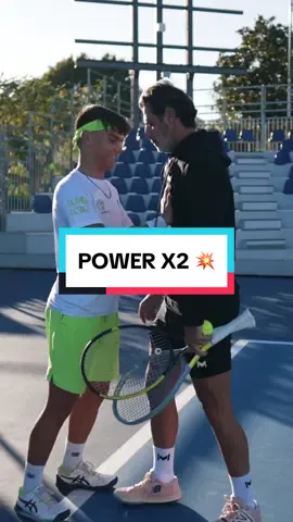 Body + arm = x2 POWER 💥 #oneminutebooster #transformation #tennistip #tennistok #power 