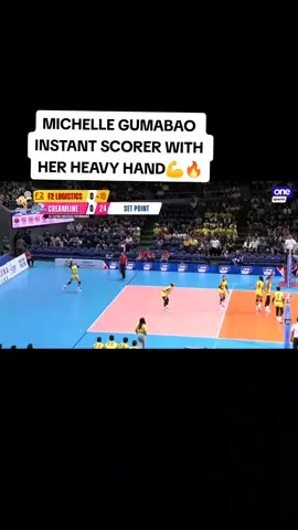 MICHELLE GUMABAO INSTANT SCORER WITH HER HEAVY HAND 💪🔥 #creamlinecoolsmashers #pvlallfilipinoconference2023 #michellegumabao 