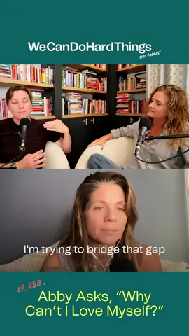 Listen to what I think are the most beautiful episodes we’ve ever done this week as Abby takes us on a journey through her work in therapy to finally tap into and express uncomfortable emotions like anger, sadness, and shame. So, so powerful.  Ep 258 Abby Asks, “Why Can’t I Love Myself?” at the link in bio.
