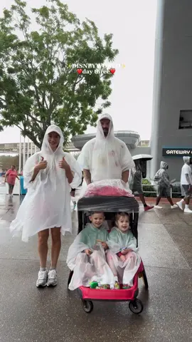 Our outfits are SO cute today but ponchos it is 🤣👍🏼☔️ #fyp #viral #OOTD #family #disneyworld #mom #MomsofTikTok #momlife #wdwholidays #hostedbydisney 