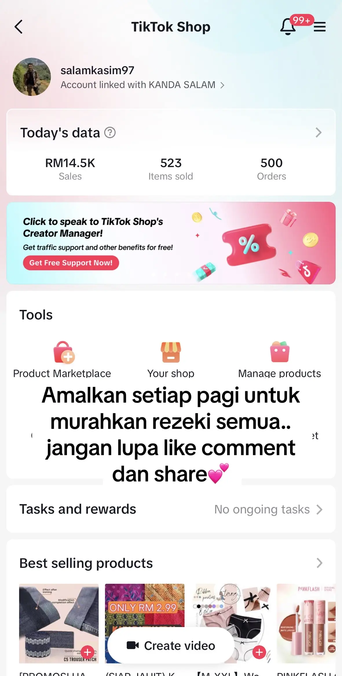 jangan lupa amalkan setiap pagi💕 semiga dimurahkan rezeki aminn