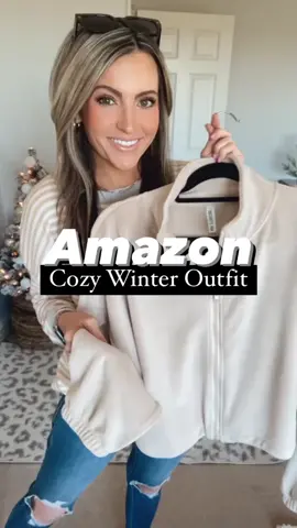 ⭐️Amazon Cozy Winter Outfit⭐️ Such an adorable warm outfit for those cold winter days. Fleece zip up jacket is one I grab all the time and these buttery soft fleece lined leggings are a must🤗  @Amazon Influencer Program @Amazon Fashion @IWOLLENCE #amazonstorefront #amazonfind #amazonmusthave #athleisure 