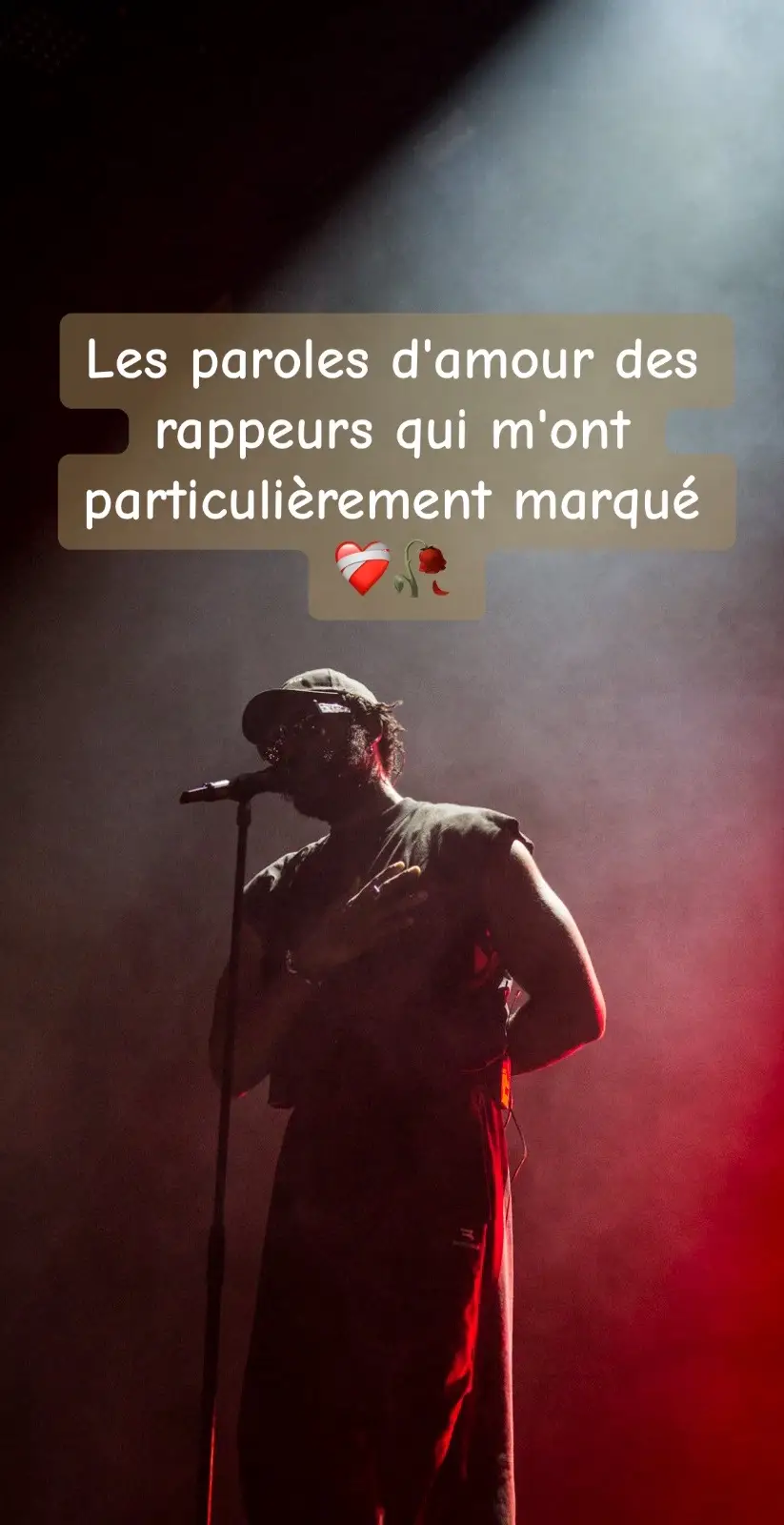 Les paroles d'amour des rappeurs qui m'ont particulièrement marqué 💔✨#triste💔 #rap #rapfr #damso #nekfeu #spotify #lyrics #amour #rappeurs #hamza