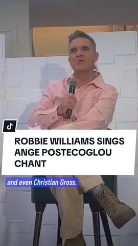 Is @Robbie Williams loving big Ange Postecoglou instead? We put 10’s very own ‘little Ang’ @Angela Bishop onto the case, and it seems the Tottenham manager has won over the Port Vale man. #robbiewilliams #angepostecoglou #bigange #angeball #spurs #tottenham #coys #portvale #angbishop #football #10football #10sport #10newsfirst