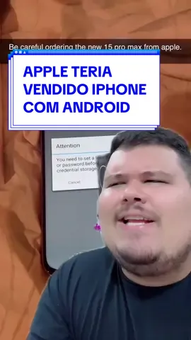 Site oficial da Apple teria vendido iPhone com Android para cliente #celular #celulares #iphone 