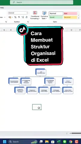 Fitur di Excel yang jarang orang tau. Cara membuat organizational chart atau struktur organisasi di Excel. Tonton video tutorial excel ini #excel #tutorialexcel #belajarexcel 
