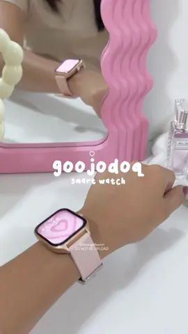 goojodoj new smartwatch! i really love the color 🎀✨ #fypシ #smartwatch #waterproofsmartwatch #goojodoq #cutecolor #ilovepink 